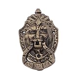 Esculturas Estatuas Figuras de adorno for la sala de estar Figuras de hierro fundido Golpe de puerta Metal Rey León Manija de puerta Hierro Artesanía Golpe de puerta Perno Patio Jardín Decoración Anim