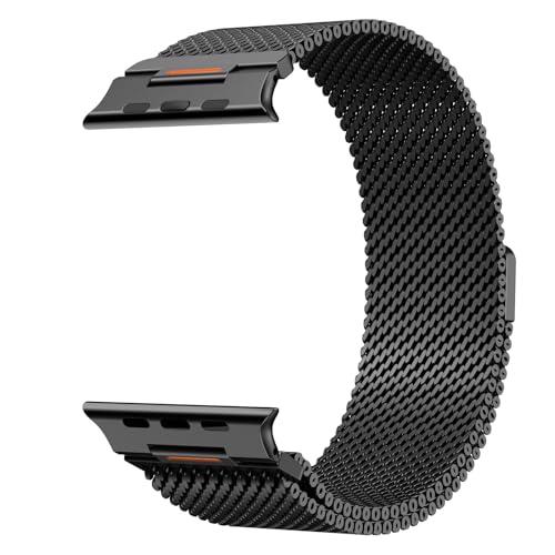 Bracelet en métal Apple Watch Ultra et SE : maille acier inoxydable 49/46/45/44/42mm mixte