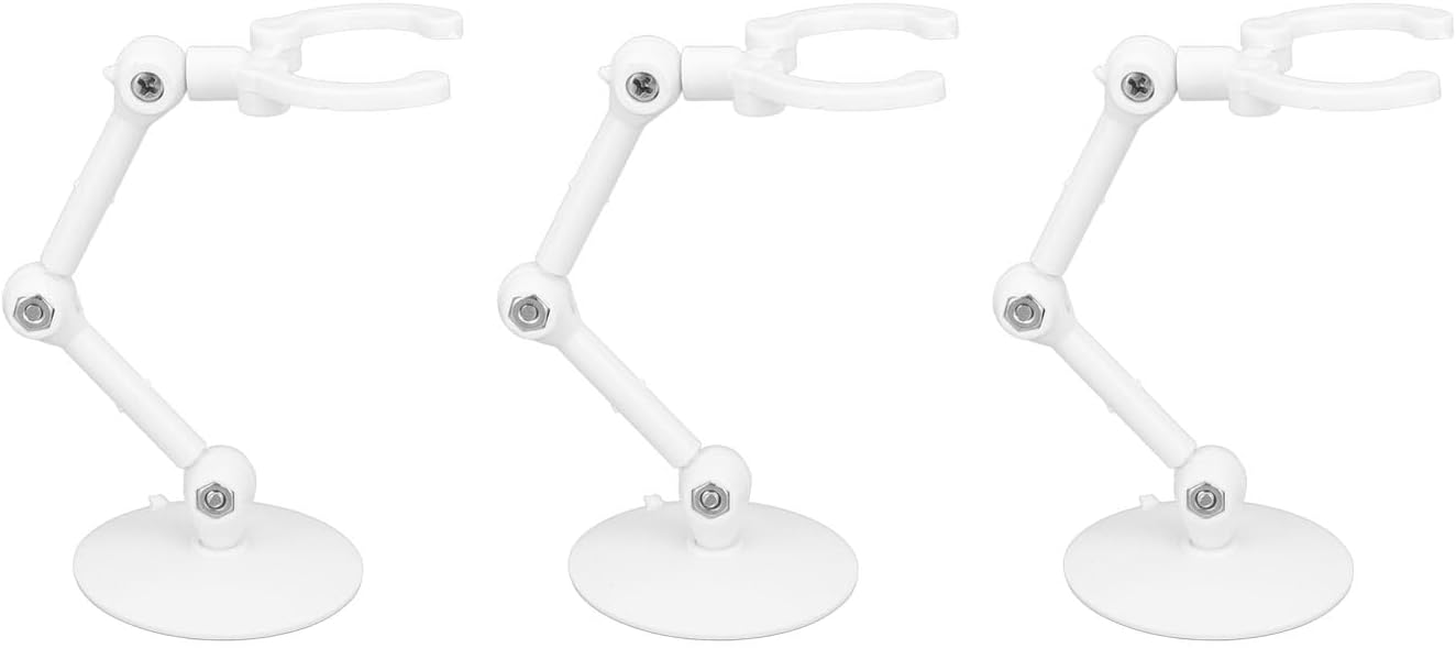 RiToEasysports Action Figure Stand, Adjustable Base Transparent Display Holder, Model Stand 10 Sets Multifunctional for Anime Collectors Home Office Gaming Room Decor