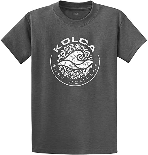 Koloa Surf Co. Circle Wave Logo Heavyweight Cotton T-Shirts in Regular, Big and Tall Sizes