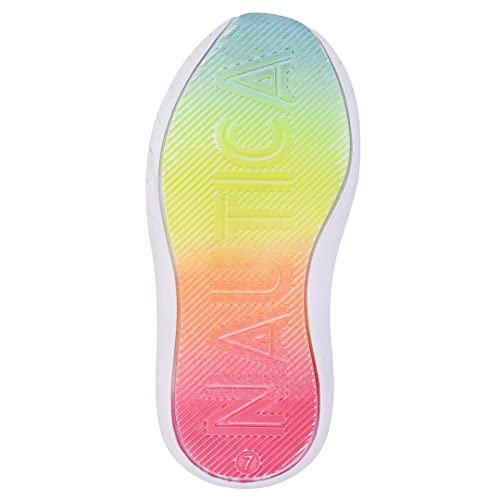 Nautica Kids Boys Girls Fashion Sneaker Running Shoe Slip-On Jogger Toddler And Little Kid-Zakon Toddler-Neon Rainbow-7 #TOP4