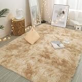 Tappeto moderno a pelo lungo, morbido e confortevole, antiscivolo, per interni, ideale per il soggiorno, 100x200 cm, beige, accogliente tappetino per il pavimento, perfetto per l'arredamento di casa.