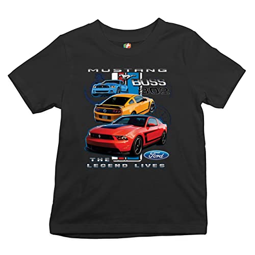 Ford Mustang The Legend Lives Kid's T-Shirt Muscle Performance Boys Girls Tee Black Small #TOP7