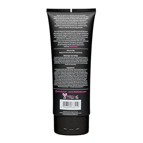 The Fox Tan Rapid Accelerator, Accelerator Lotion For Sunbed Tanning, Creates Darker, Faster & Long-Lasting Tans, Vegan & Cruelty-Free, 180mL - Thumbnail 6