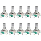 DIYhz 10 Pcs EC11 Rotary Encoder Dode Switch Audio Digital Potentiometer with Switch - 15MM