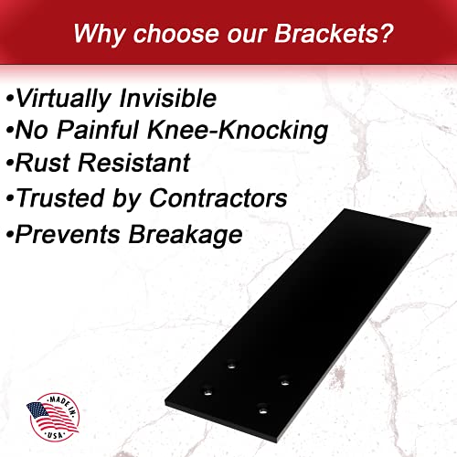 Countertop Support Bracket Heavy Duty 4"w X 10" L Black