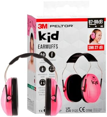 3M Peltor H510AK Pink Ear Protectors for Children - Ear Protectors for Children Individually Adjustable Protects Against Noise Levels in the Range of 87-98dB (SNR: 27dB) in Noisy Environments