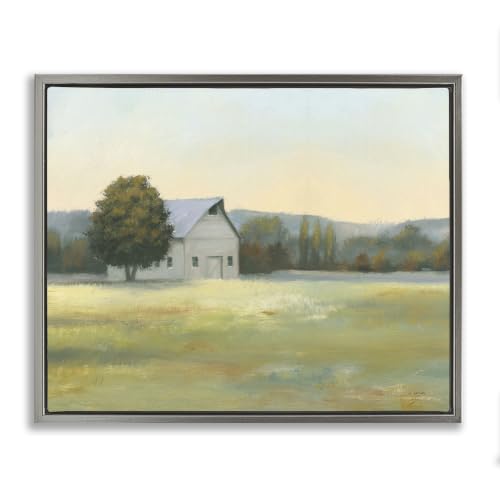 Rural Countryside Cottage Landscape, 17 x 21 Inch Canvas in Floater Frame