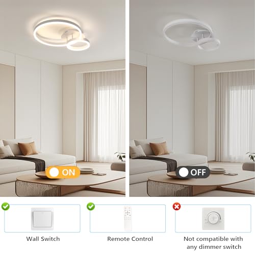 Plafonnier LED moderne Osairous à intensité variable 4725LM de 50cm - 7