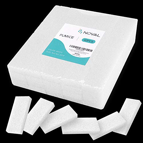 Disposable Pedicure Scrubber Callus Remover Pumice Stone for Foot Care White Coarse, 40 PCS