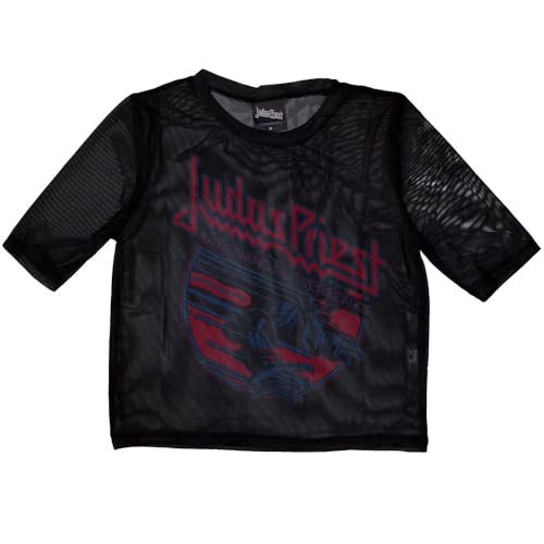 Crop top mesh Judas Priest résout le choix de look pour concert de metal