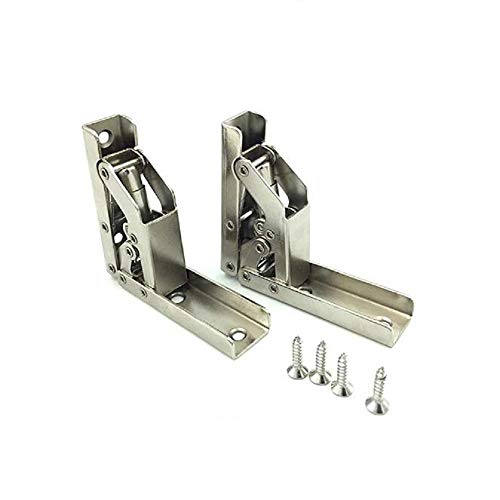 2 Pack Hidden Cabinet Door Hinges 180 Degree Wooden Box Hinge Leaf Support Sliding Hinges And Latch Table #TOP4
