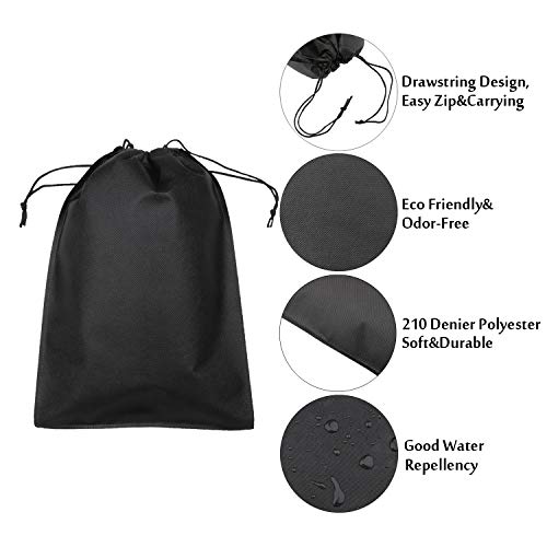 Travel Shoe Bag, Veesoo 30Pcs 10X14 Inch Black Waterproof Non-Woven Large Cloth Shoes Bags With Drawstrings Storage Pouch Bag For Men And Women Travel Packing Organizer Storage Carrying, Pack Of 30 #TOP1