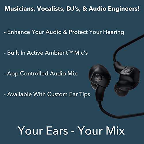 Asi Audio Premium In-Ear Monitoring System - G2 3Dme Sound Limiting, Eq, Iem System, App-Controlled Ambience, Perfect For Musicians, Vocalists, Audio Engineers, And Djs Black #TOP5