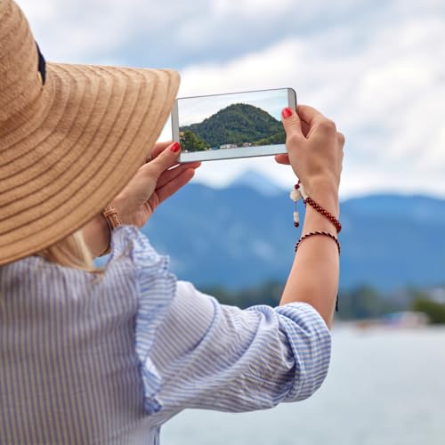 Correa de muñeca de estilo chino con ágata amuleto protector para smartphone 5