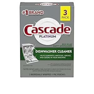 Cascade Platinum Dishwasher Cleaner, 3 count