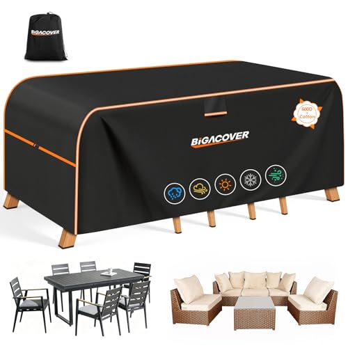Rectangular Patio Furniture Cover – Heavy-Duty 600D Cotton Waterproof Outdoor