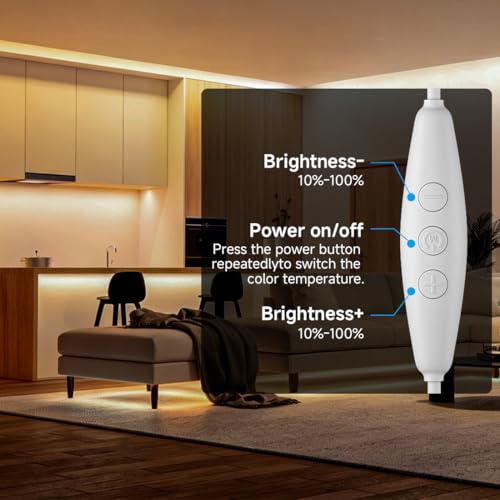 Image of BTF-LIGHTING FCOB COB FOB LED Strip Lights 5V USB CCT 6.56FT 1280LEDs Tunable 2700K /4000K /6500K 10mm Width Dimmable 90+High CRI Flexible High Density for TV Backlight PC Bedroom Kitchen Home DIY Decor