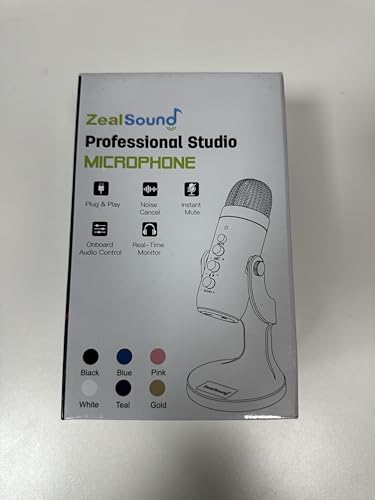 zealsound USB Microphone, k66 Silver Gaming Mic for PC Phone PS5, Desktop Condenser Microphone for Podcast, Streaming, Recording, Asmr, YouTube, Twitch Zoom w/Mute/Gain/Echo, Work on Mac Windows - Image 8