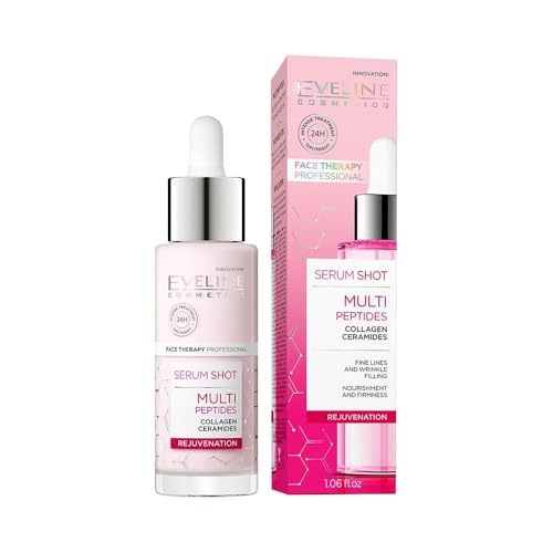 Eveline Cosmetics Face Therapy Professional Multi-Peptid Anti-Aging Serum Shot für Gesicht Hals & Dekolleté mit 12 biomimetischen Peptiden