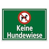 Signalétique.biz France - Schild „Keine Hundewiese“ – Hund verboten Piktogramm – PVC – Größen: 150x210 mm