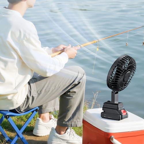 Ventilador de campamento a pilas inalámbrico para tienda de campaña al aire libre 3