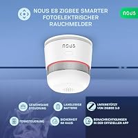 Nous E8 ZigBee Smart Rauchmelder, Austauschbare, Fotoelektrischer Sensor, TÜV Rheinland, RoHS Zertifiziert, 85 dB Alarm, Kompatibel mit Alexa, Google Home & Zigbee 3.0, Für Wohnungen und Büros – Ansicht 2