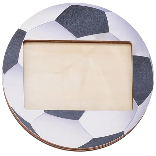 CREATCABIN Cadre Photo Football 21x21cmcadre Photo Cadre Photo Bois sur Thème du Sport Cadre Photo Ballons Football Utilisé pour Décoration Murale Suspendre...