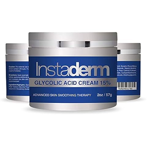 Glycolic Acid 15% Anti-Aging Cream- Alpha Hydroxy Facial Moisturizer Reduces the Appearance of Fine Lines, Wrinkles, Age Spots, Dark Spots & Scars. Exfoliates & Smoothes Skin Texture & Tone. Cover
