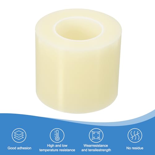 Image of PATIKIL Removable Protective Film Tape, 5 Inch x 656 ft PE Surface Protective Scratch Film Tape Roll for Furniture Electrical Appliances Plastic Hardware High Stickiness Clear