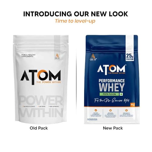 Image of AS-IT-IS ATOM Performance Whey 1Kg | With Safed Musli & Mucuna Pruriens | For Faster Recovery | Highly Bioavailable | Pista Fusion Flavor