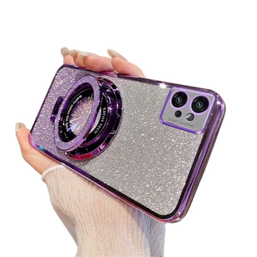 Coque Motorola Moto G32 silicone violette antichoc avec anneau