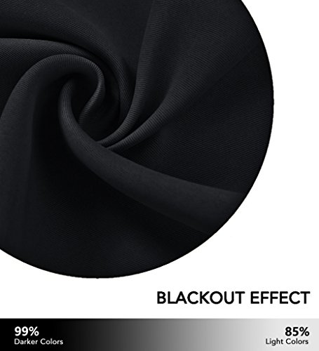 Nicetown Window Blackout Valance For Bedroom - Home Decoration W52 X L18 Scalloped Valance Blackout Curtain Tier For Kids Bedroom/Living Room/Kitchen Window (Black, 1 Piece) #TOP5