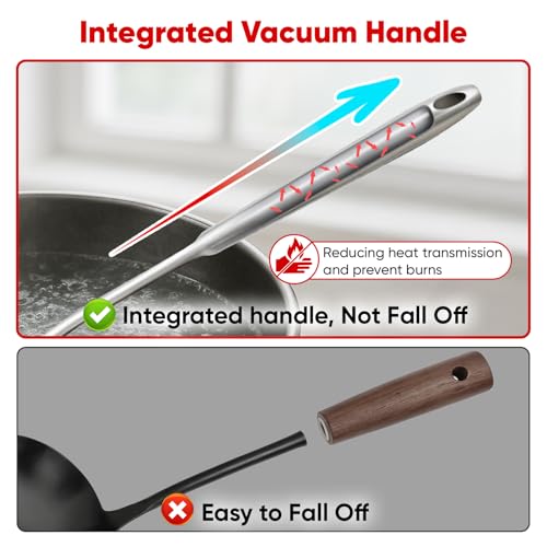 Image of Newness 10 Pcs Cooking Utensils Set,18 /8 304 Stainless Steel Kitchen Utensils Set, Metal Kitchen Accessories, Include Soup Ladle, Slotted Skimmer Spoon, Spaghetti Spoon, Spatula, Tongs,Dishwasher Safe