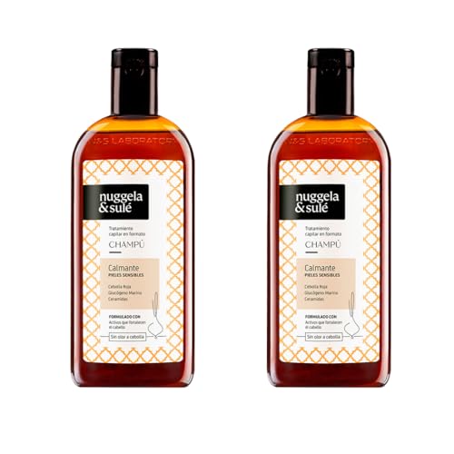 Nuggela & Sulé Champú Calmante para Pieles Sensibles. Con Extracto de Cebolla Roja y Bio-Ceramidyl. Calma, Hidrata y Evita la Descamación. 250 ml