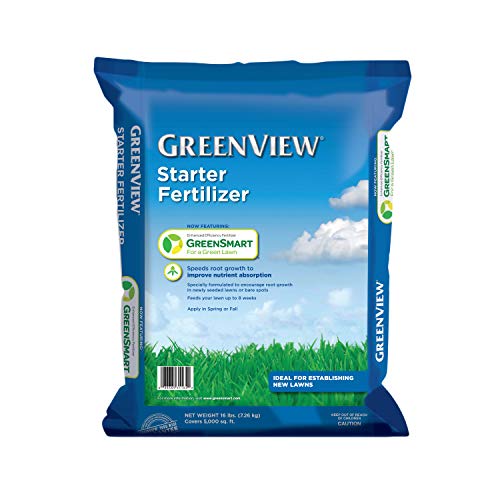 GreenView Spring or Fall Lawn Starter Fertilizer - 16 lb. Bag - Covers 5,000 sq. ft.
