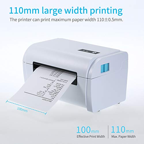 110 mm BT-verzendlabelprinter met standaard USB-kabel Hoge snelheid directe thermische printer Ontvangstlabelmaker Sticker Compatibel met Windows & Mac & Android & iOS voor Barcode Express-kleding - Image 4
