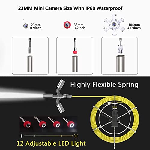 Sewer Camera 100Ft, Anysun Pipe Inspection Camera Industrial Endoscope Waterproof Snake Record Video With 7 Inches Lcd Screen(Include 8Gb Sd Card)… #TOP3