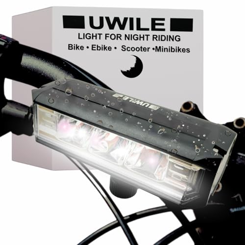 UWILE Ultra Bright Rechargeable Bike Led Light for Night Riding.