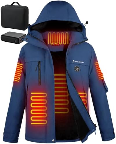 Qdreclod Verwarmbare hoodie voor heren en dames, elektrisch verwarmingsjack met accu, winterwarm, verwarmde jas, hoody verwarmbaar voor outdoor, camping, wandelen, jacht, verwarmde trui met capuchon