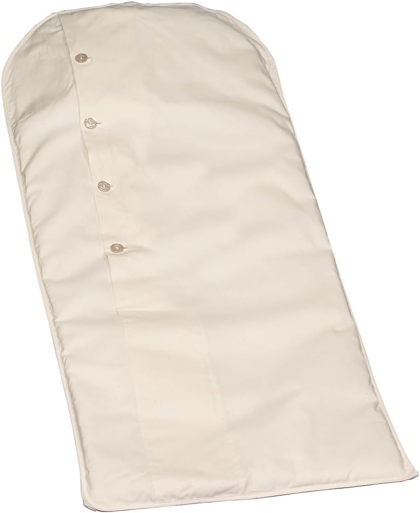 Foster-Stephens 48" Acid-Free Muslin Child Garment Bag | Closet Storage for Baby, Kids Clothes | Small Hanging Garment Bags | 48” Length 18" Width