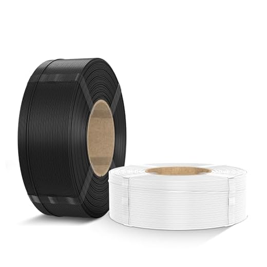 Inslogic PETG Pro Pre-Dried 3D Printer Filament 1.75 mm, High-Speed PETG Filament, Stronger Toughness, Refill (4.4lbs), Dimensional Accuracy +/- 0.02 mm, Compatible with FDM Printers, Black+White