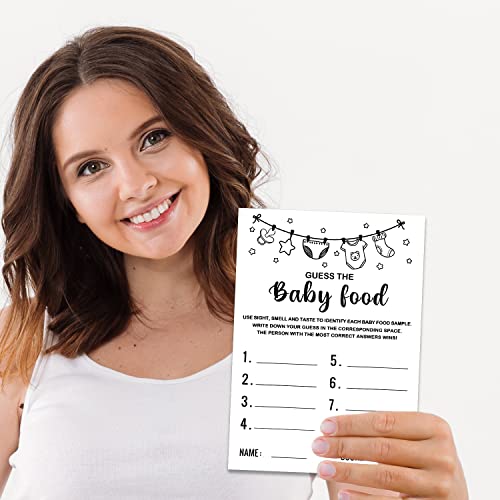 Baby Shower Game, Guess the Baby Food Baby Shower Game, Gender Reveal Party Supplies, Baby Shower Decorations, Baby Shower Party Games Supplies & Activities, 30 Game Cards Included