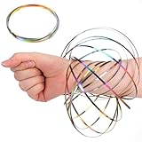 Qianyu Durchflussringe Spielzeug Flow Ring Spinner Ring Arm Toy 3D Armband Bunte Flow Rings Interaktives Veränderungs-Fidget Geometrischer Spiel Infinity Loop Handringe zur Stressbewältigung Festival
