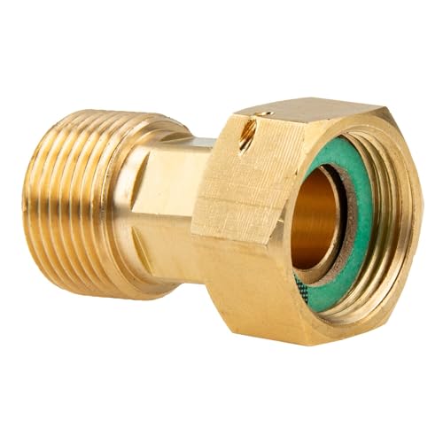 tecuro Verschraubung 3/4 Zoll Überwurfmutter x 3/4 Zoll Außengewinde - Messing blank CW617N nach Trinkwasserverordnung 50930-6