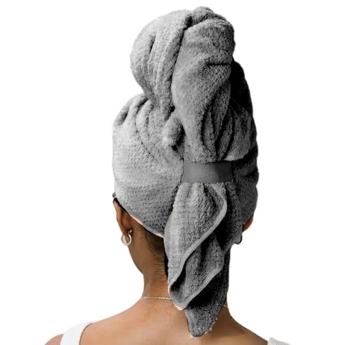 Toalhas de microfibra para cabelo, toalha de cabelo | Toalha de cabelo grande de microfibra de 24 x