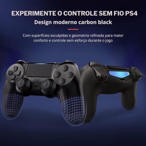Controle Sem Fio Compativel com Playstation 4, Bluetooh, DoubleShock4