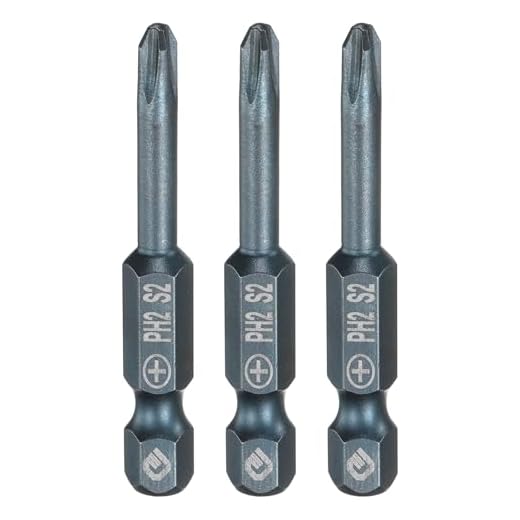 Generic 3pcs #2 Phillips Screwdriver Bit PH2 1/4" Hex Shank 2" (50mm) Long 0.16" Rod Magnetic Cross Head Drill Bits S2 Steel Industrial Screw Driver Bit for Electric Power Tools, Blue