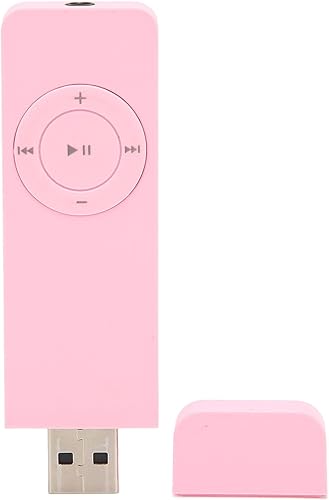 Reproductor de MP3, mini reproductor de música MP3 ABS con batería integrada de 180 mAh, reproductor de música portátil de hasta 64 GB, para