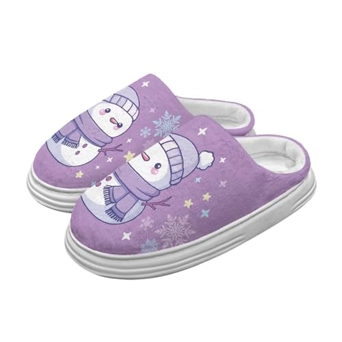 Xoenoiee House Slippers for Women Men, Slip On Winter Warm Bedroom Shoes Anti-slip Cozy Indoor Outdoor Slippers2